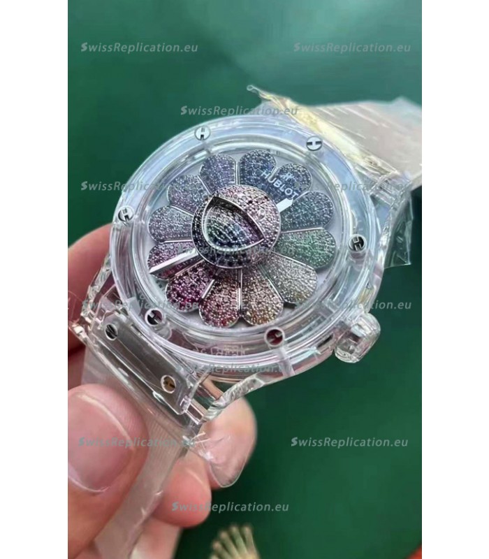 Hublot Classic Fusion Takashi Murakami Sapphire Rainbow Swiss Movement Watch 45MM