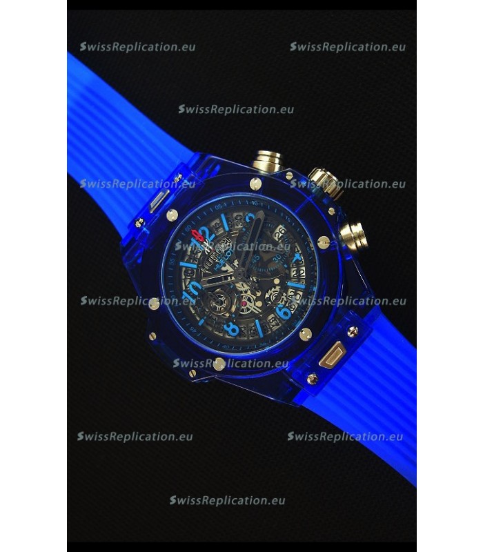 Hublot Big Bang Unico Blue Sapphire Quartz Replica Watch 45MM