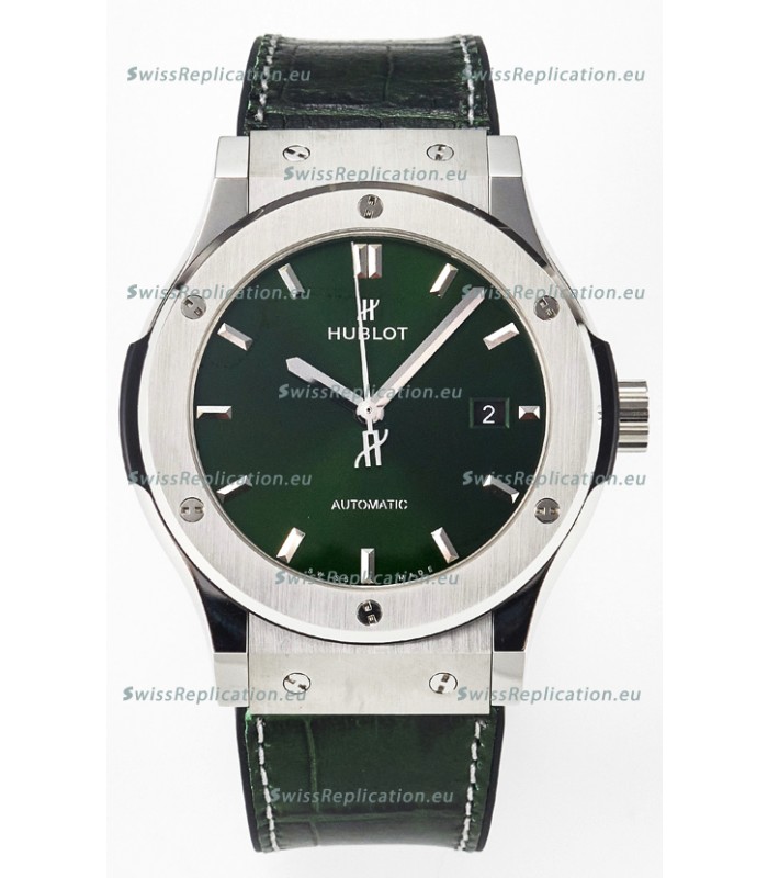 Hublot Super Clone Classic Fusion Titanium 42MM 1:1 Mirror Replica Watch Green Dial