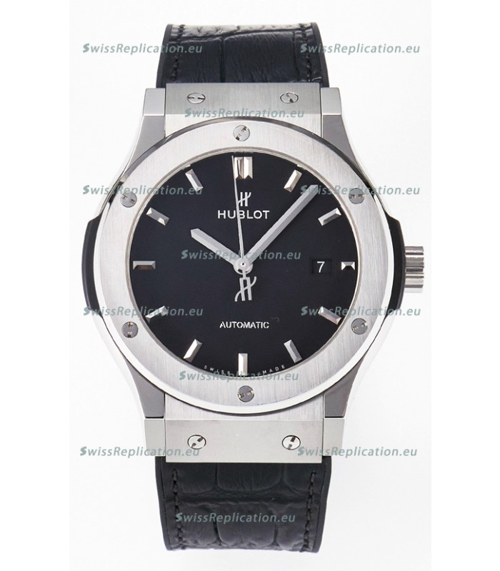 Hublot Super Clone Classic Fusion Titanium 42MM 1:1 Mirror Replica Watch Black Dial