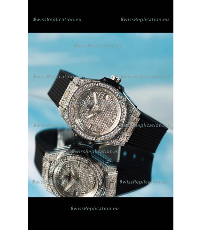 Hublot Big Bang One Click Diamonds Paved Casing and Dial Swiss Replica Watch
