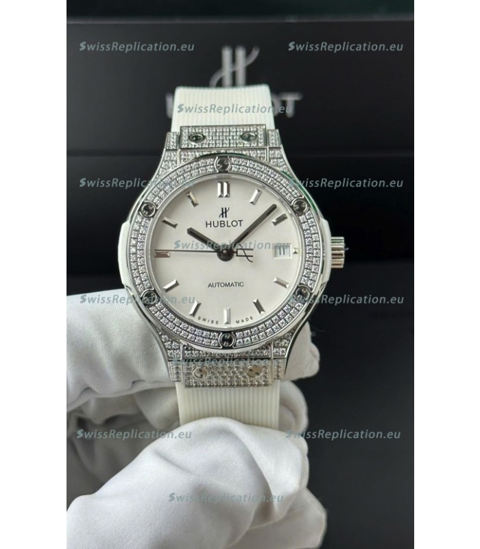 Hublot Super Clone Classic Fusion Titanium 38MM 1:1 Mirror Replica Watch White Dial