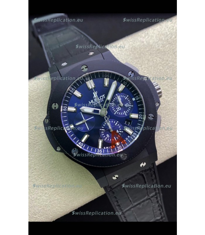Hublot Super Clone Big Bang Edition Watch in Ceramic Casing Blue Dial 1:1 Mirror Replica