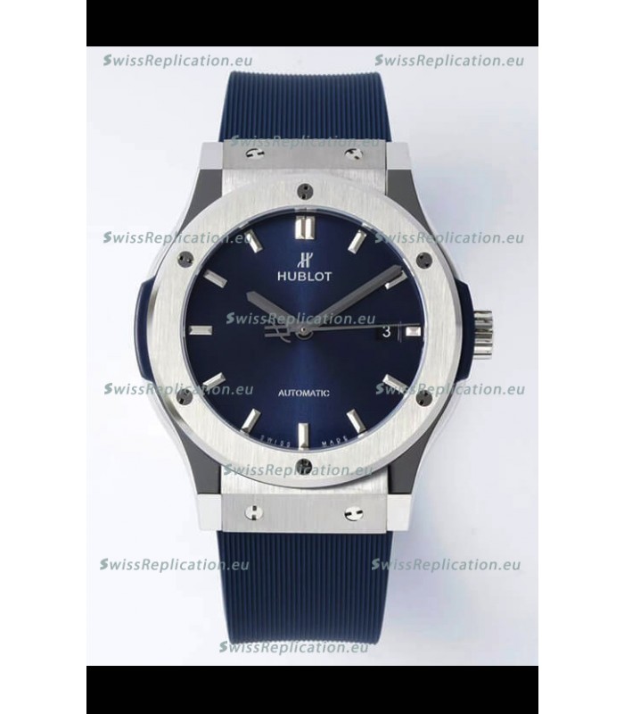 Hublot Classic Fusion Steel Blue Dial 42MM Swiss Replica Watch 1:1 Mirror Quality