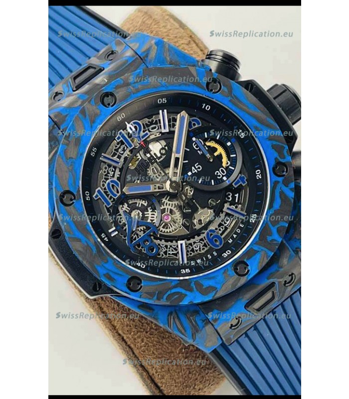 Hublot Big Bang Unico Blue Carbon Las Vegas Boutique Edition Swiss Replica Watch 