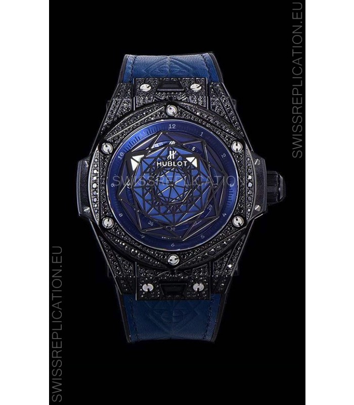 Hublot Big Bang One Click Sang Bleu 1:1 Mirror Replica in Ceramic Casing - 45MM