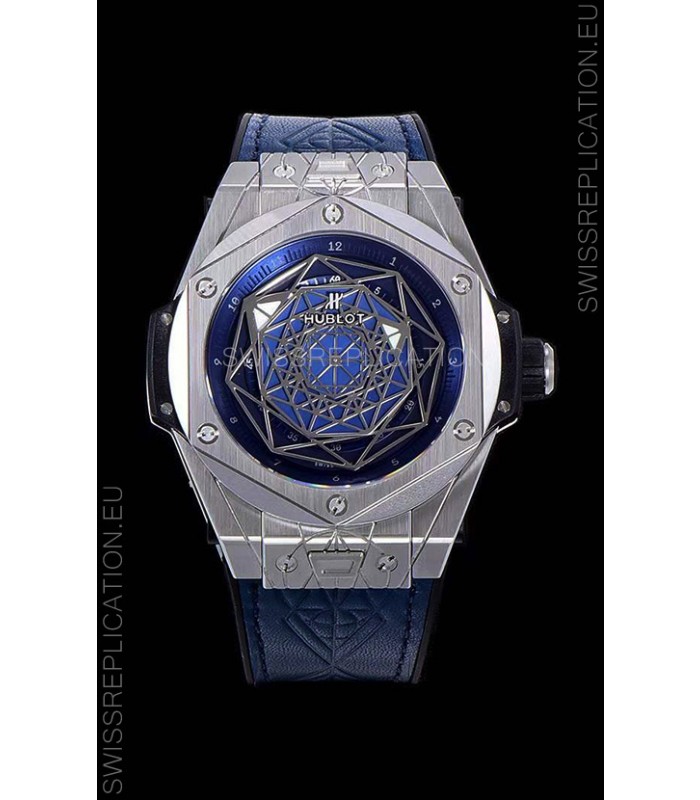 Hublot Big Bang One Click Sang Bleu 1:1 Mirror Replica in Stainless Steel Casing 45MM - Blue Dial