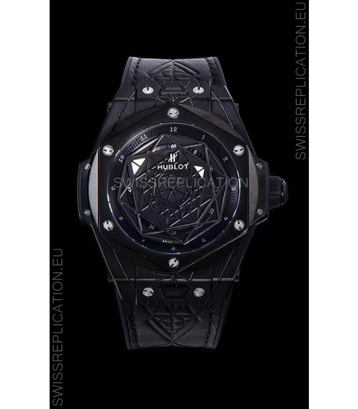 Hublot Big Bang One Click Sang Bleu 1:1 Mirror Replica in Ceramic Casing - 45MM Black Dial