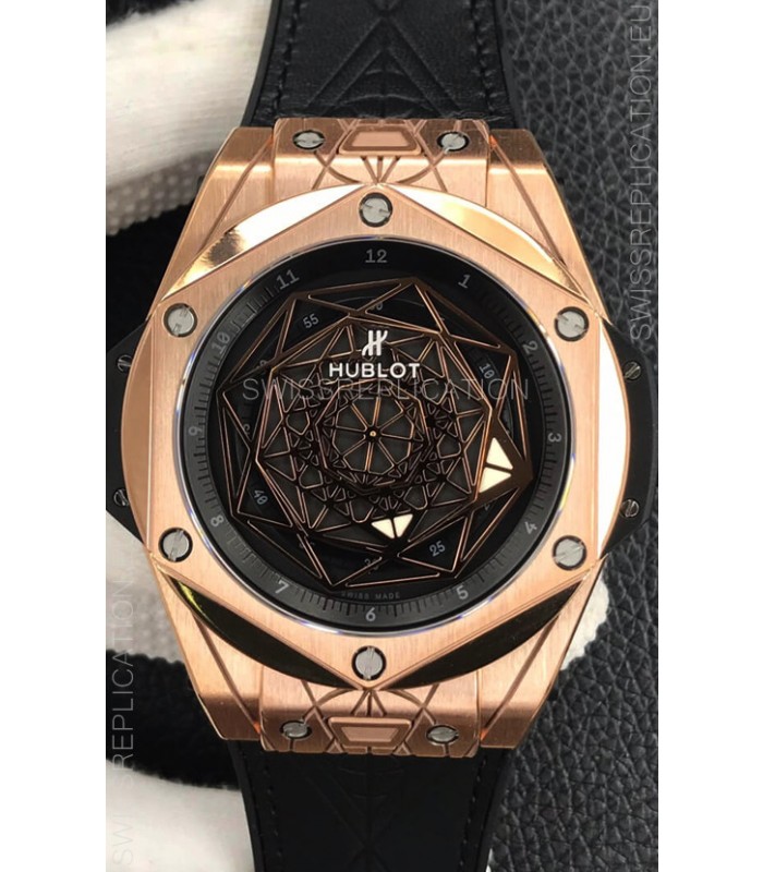 Hublot Big Bang Sang Bleu Rose Gold 1:1 Mirror Replica Edition - 45MM 