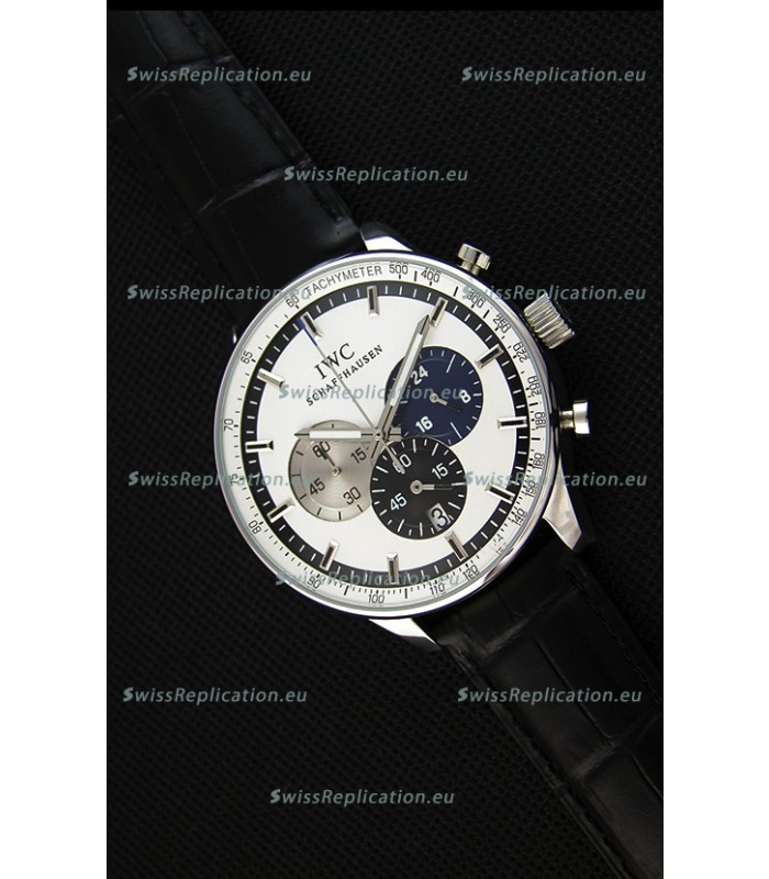 IWC Schaffhausen Japanese Replica Watch Quartz Movement in White Dial 