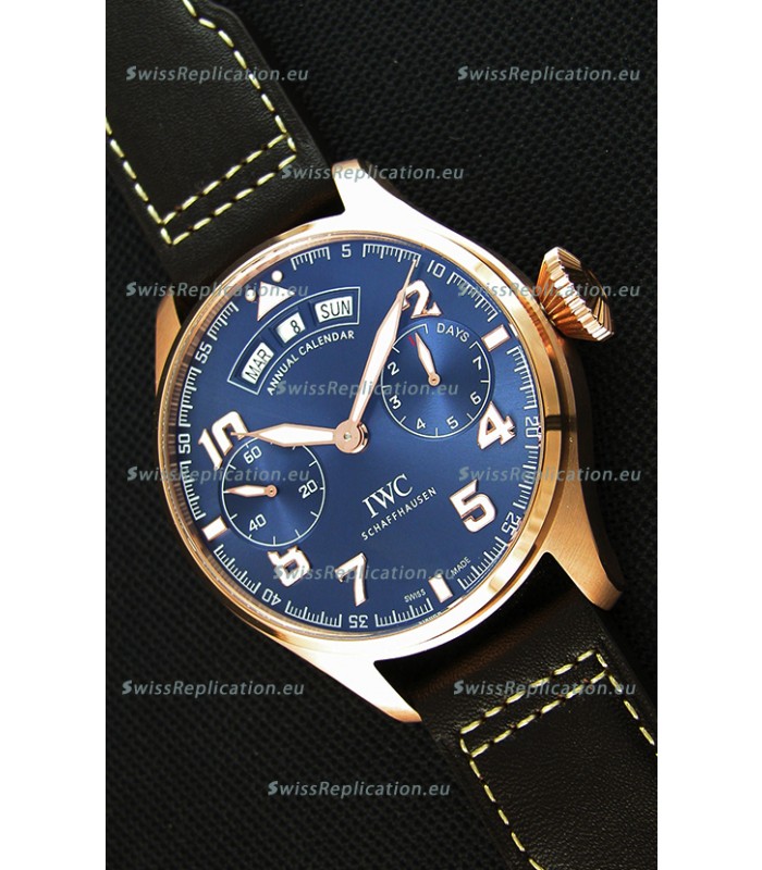 IWC Big Pilot Annual Calender Steel Blue Dial 1:1 Mirror Replica