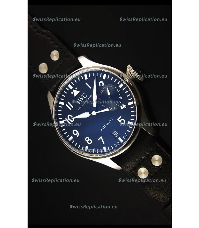 IWC Big Pilot IW500901 - Functional Power Reserve Brown Strap Black Dial 1:1 Mirror Watch
