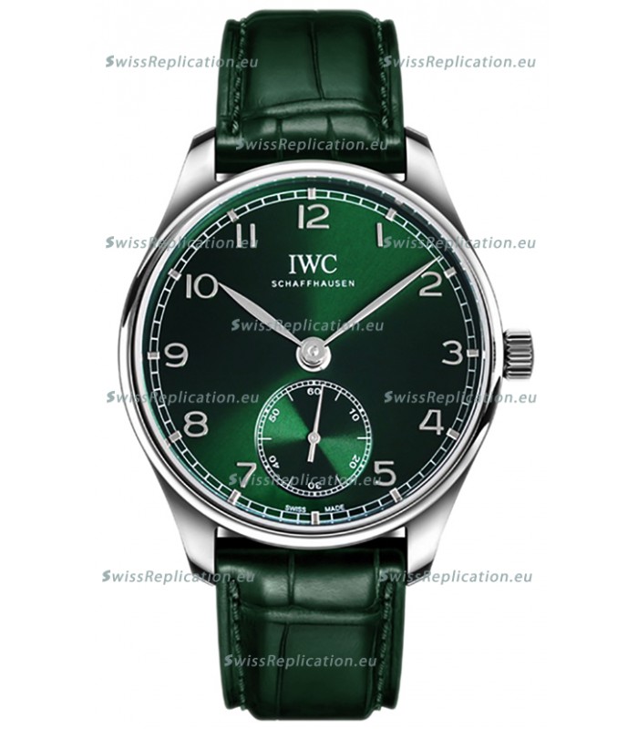 IWC Portugieser Automatic 40 IW358310 Green Dial in Stainless Steel 1:1 Mirror Replica Watch 