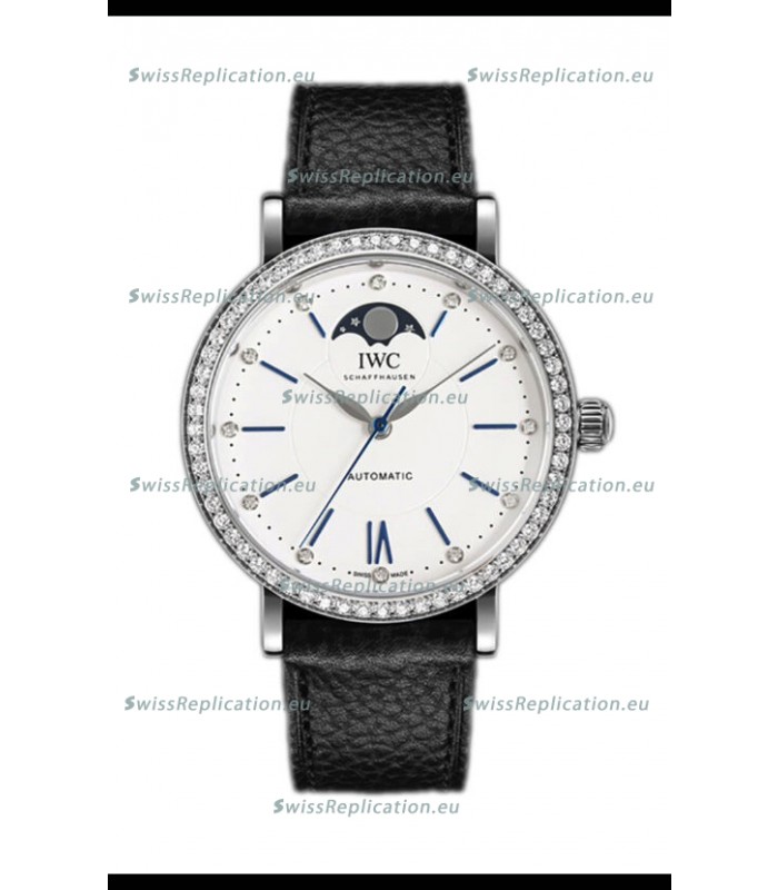 IWC Portofino IW659601 Automatic Moon Phase Steel Casing Watch in White Dial 37MM