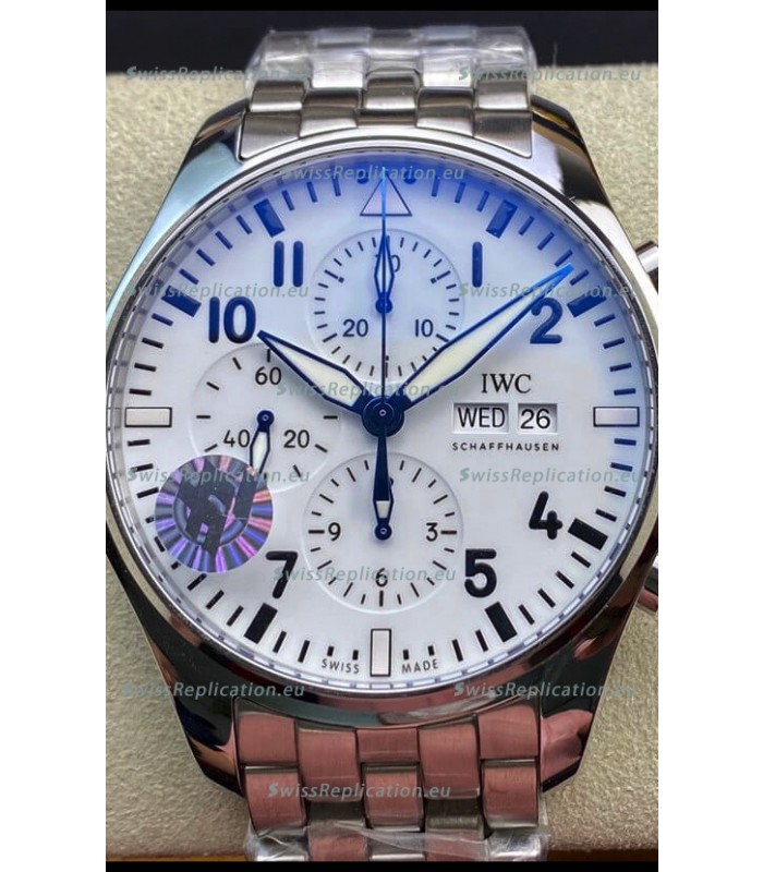 IWC Pilot Chronograph Edition White Dial in 904L Steel Casing 1:1 Mirror Replica Watch