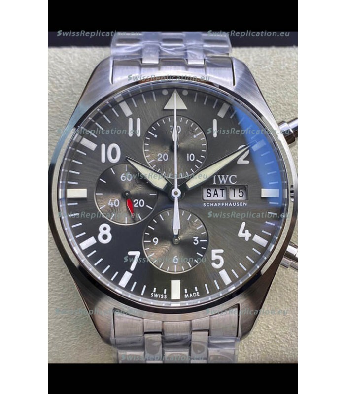 IWC Pilot Chronograph Edition Grey Dial in 904L Steel Casing 1:1 Mirror Replica Watch