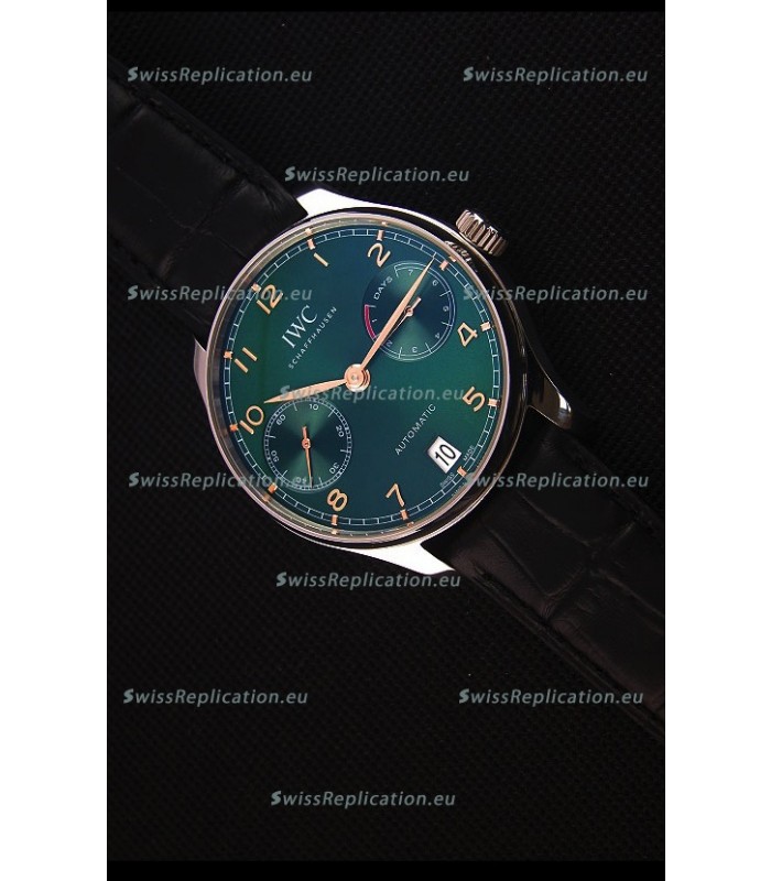 IWC Portugieser Swiss Updated Version - 1:1 Mirror Replica Watch Green Dial Steel Case Watch
