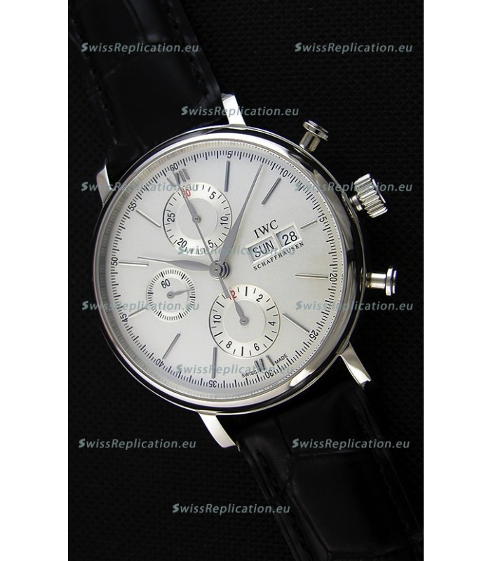 IWC Portofino Chronograph IW391007 White Dial 1:1 Mirror Replica Watch 