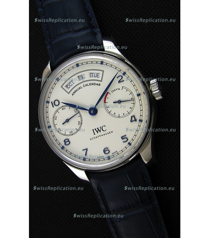 IWC Big Pilot Annual Calender Steel Case Blue Strap IW503501 1:1 Mirror Replica