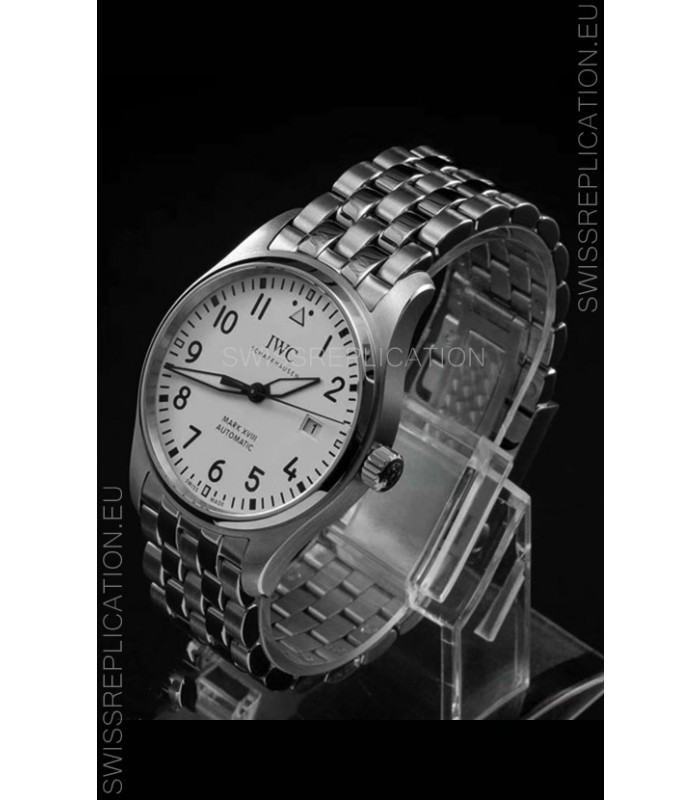 IWC MARK XVIII Swiss Replica Watch in 904L Steel White Dial 40MM - 1:1 Mirror Replica
