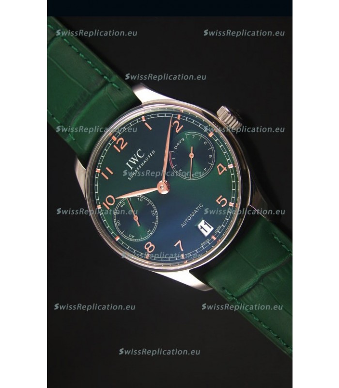 IWC Portugieser Swiss 1:1 Mirror Replica Watch Green Dial Steel Case Watch