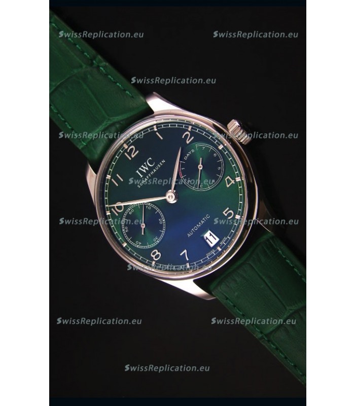 IWC Portugieser Swiss 1:1 Mirror Replica Watch Green Dial Steel Case Watch