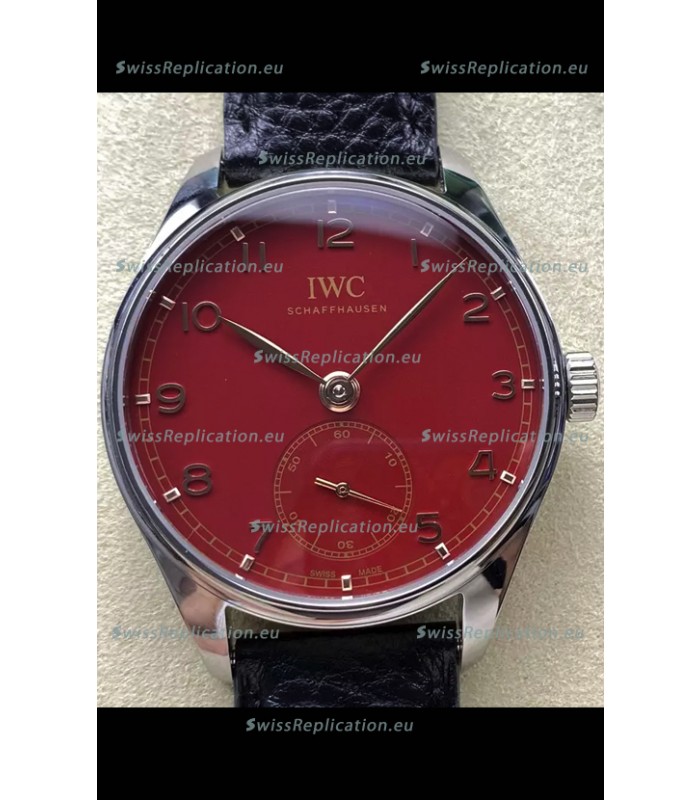 IWC Portugieser Super Clone Automatic 41 IW358315 Red Dial in Steel Case