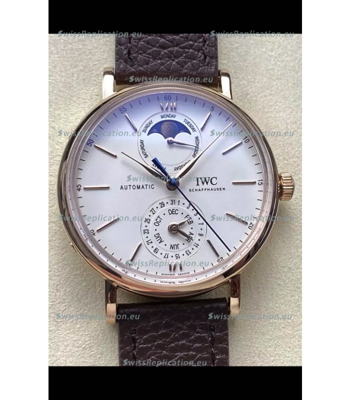 IWC IW359002 Portofino Complete Calendar Rose Gold Swiss Replica Watch 