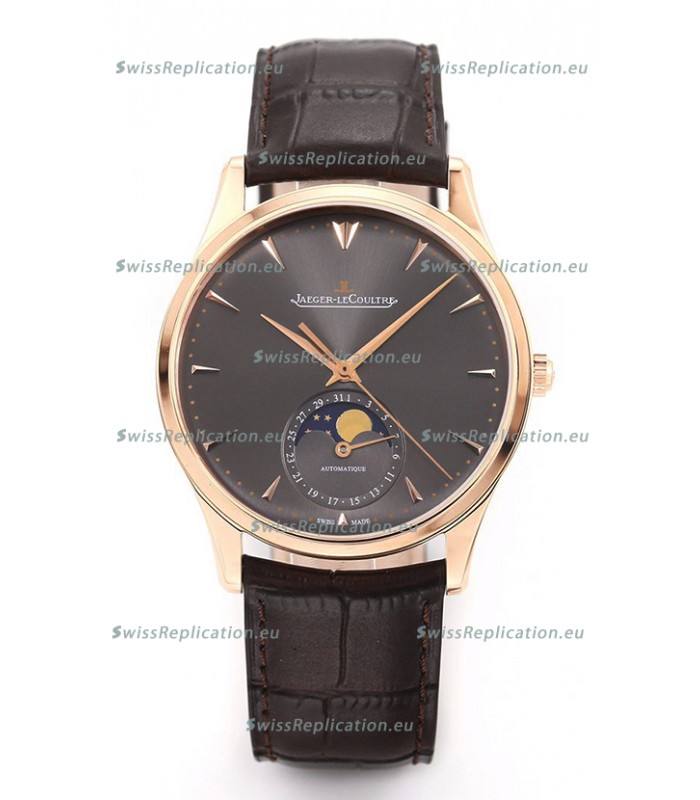 Jaeger LeCoultre Master Ultra Thin Moon Pink Gold 1:1 Mirror Replica Watch
