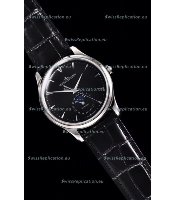 Jaeger LeCoultre Master Ultra Thin Moon Stainless Steel 1:1 Mirror Replica Watch 