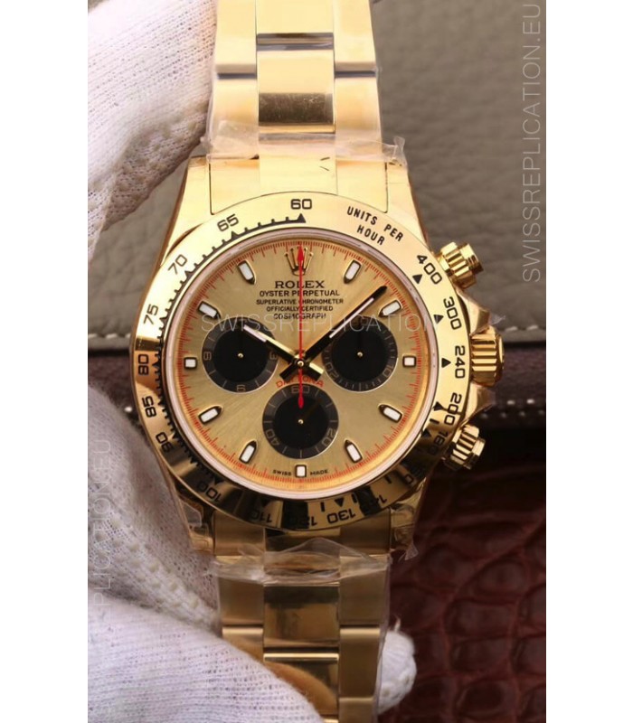 Rolex Cosmograph Daytona 116508 Yellow Gold Original Cal.4130 Movement - 904L Steel Watch