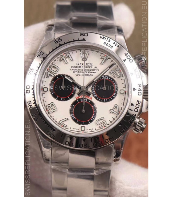 Rolex Cosmograph Daytona 116509 White Dial Cal.4130 Movement - 904L Steel Watch