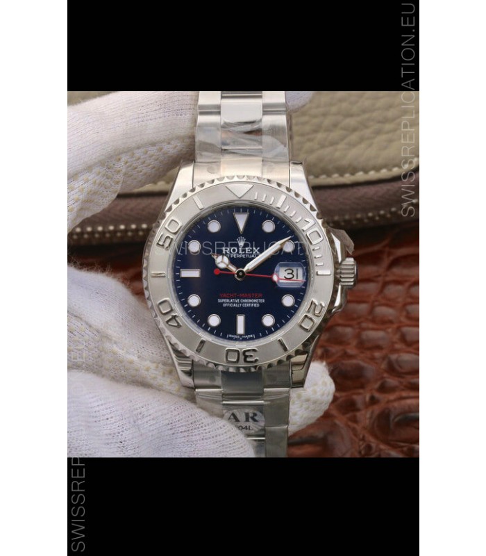 Rolex Yachtmaster Blue Dial 1:1 Swiss Replica Watch 37MM in 904L Steel Casing