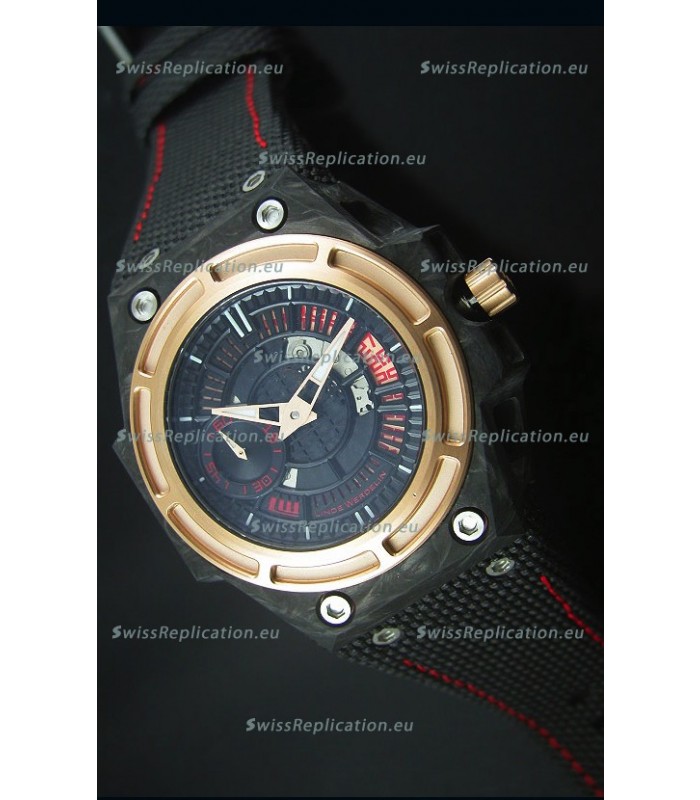 Linde Werdelin Spidolite II Swiss Replica Watch in Forged Carbon Case
