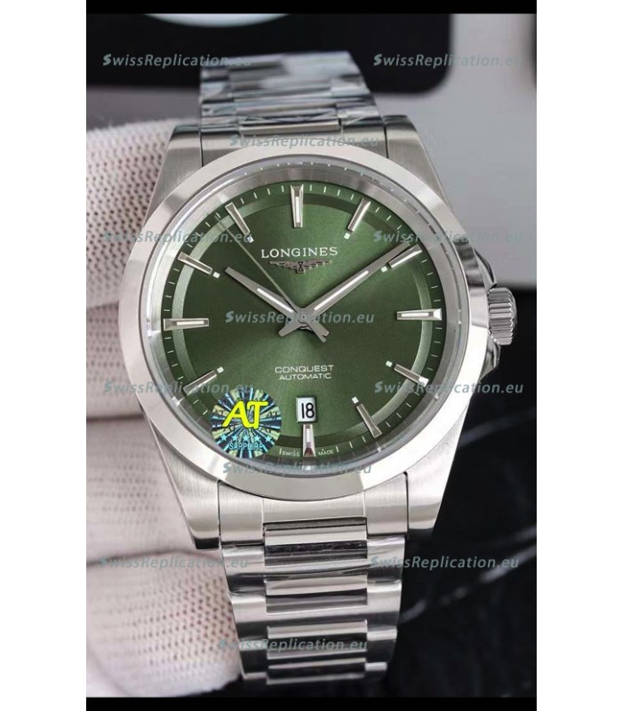 Longines Conquest Automatic Green Dial Automatic Watch in Steel Casing
