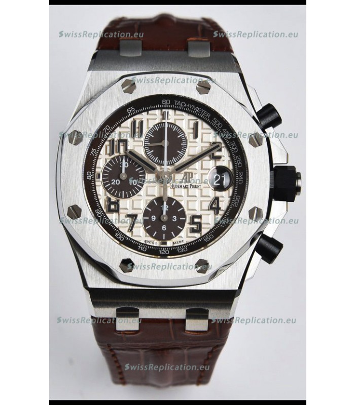 Audemars Piguet Royal Oak Offshore White Dial Chronograph 1:1 Mirror Replica Watch - 904L Steel 