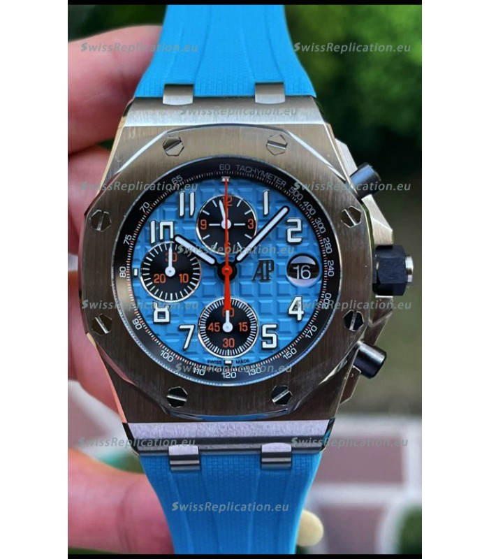 Audemars Piguet Royal Oak Offshore Blue Dial Chronograph 1:1 Mirror Replica Watch - 904L Steel 