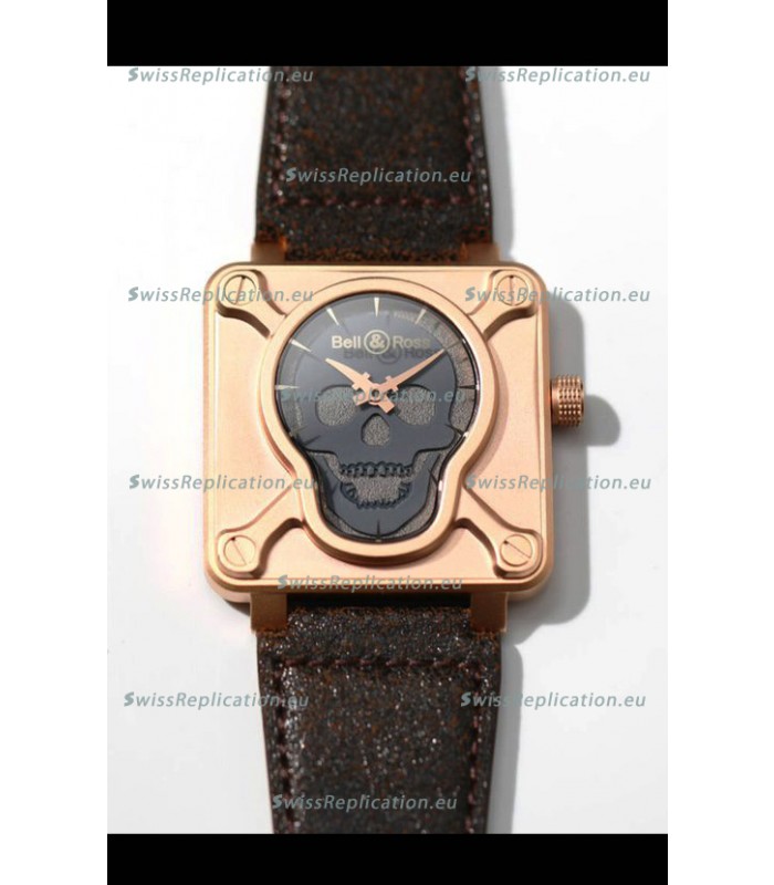 Bell & Ross BR0192 Skull Edition Bronze Casing GREY Skull on Grey Layer Swiss Replica Watch 