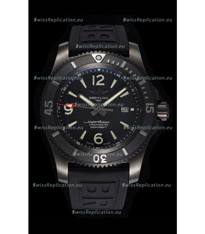 Breitling Superocean Automatic 46 Black Steel - Black Dial in DLC Coated Casing 