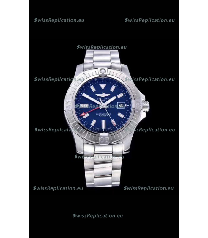 Breitling Avenger 43 Automatic Blue Dial Steel Strap 1:1 Mirror Swiss Replica Watch 