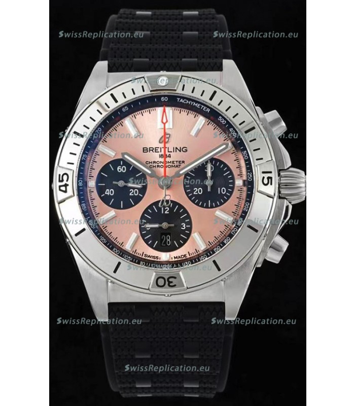 Breitling Chronomat B01 42 Edition Swiss 904L Steel Casing Pink Dial 1:1 Mirror Replica Watch