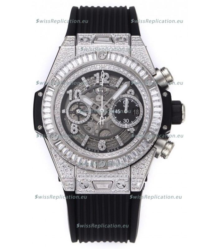 Hublot Big Bang Unico Stainless Steel Diamonds Casing 1:1 Mirror Edition Swiss Replica Watch