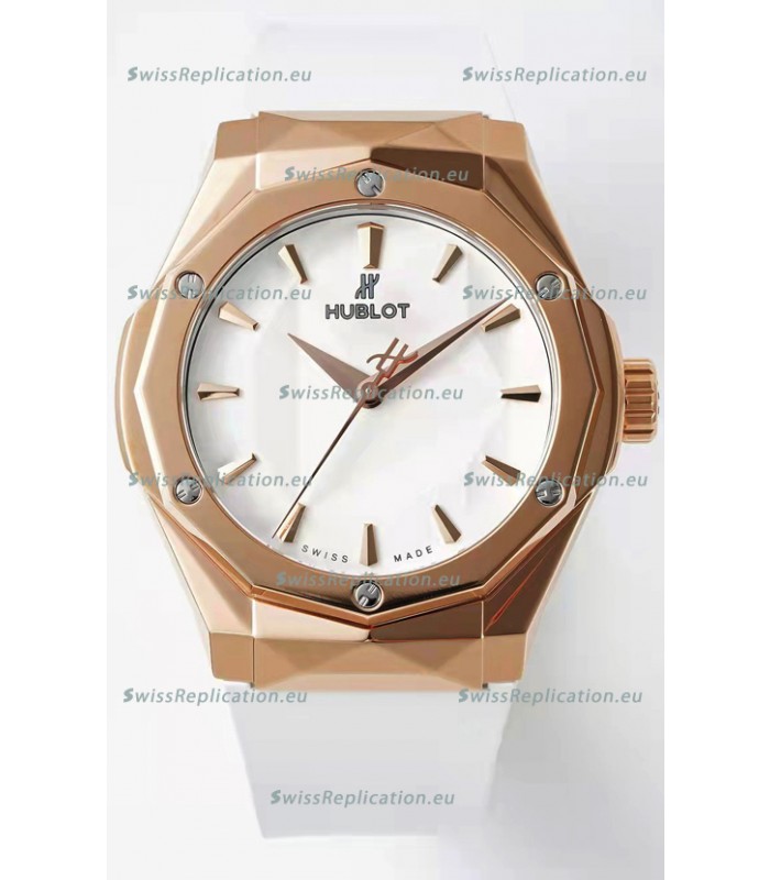 Hublot Classic Fusion Orlinski King Gold 40MM Edition White Dial Swiss Replica Watch