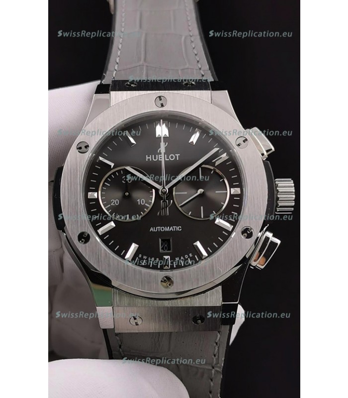 Hublot Classic Fusion Chronograph Stainless Steel Casing Grey Dial 1:1 Mirror Replica Watch 