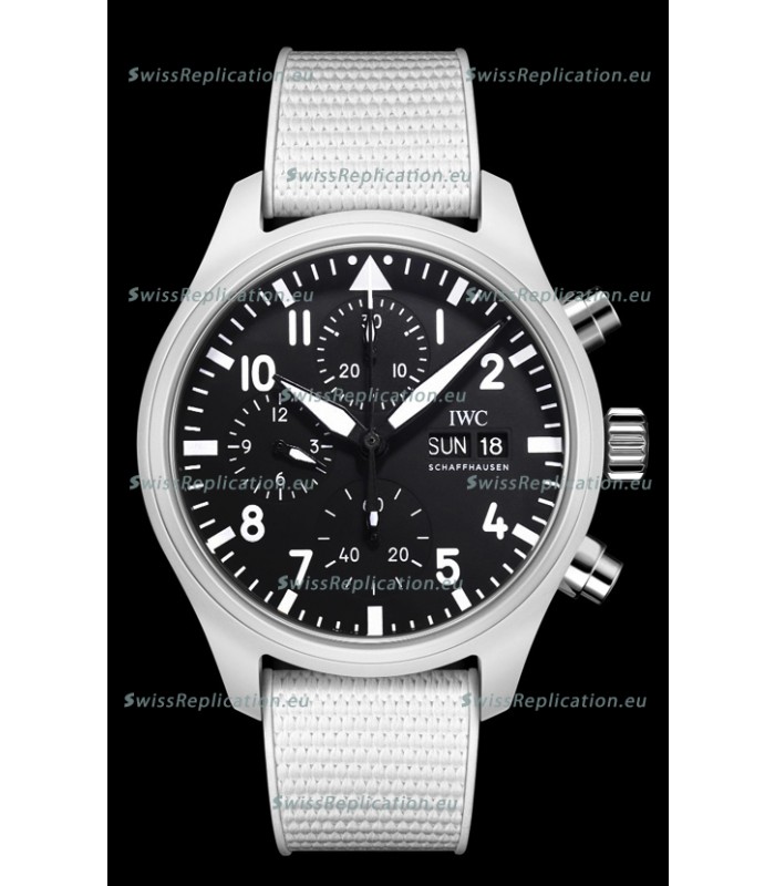 IWC Pilot's Chronograph Top Gun Ceramic IW389105 1:1 Mirror Replica in Black Dial 