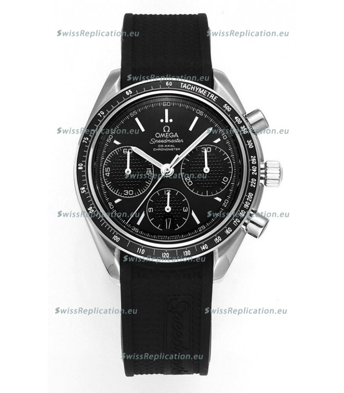 Omega Speedmaster Racing 904L Steel Chronograph 1:1 Mirror Replica in Black Dial