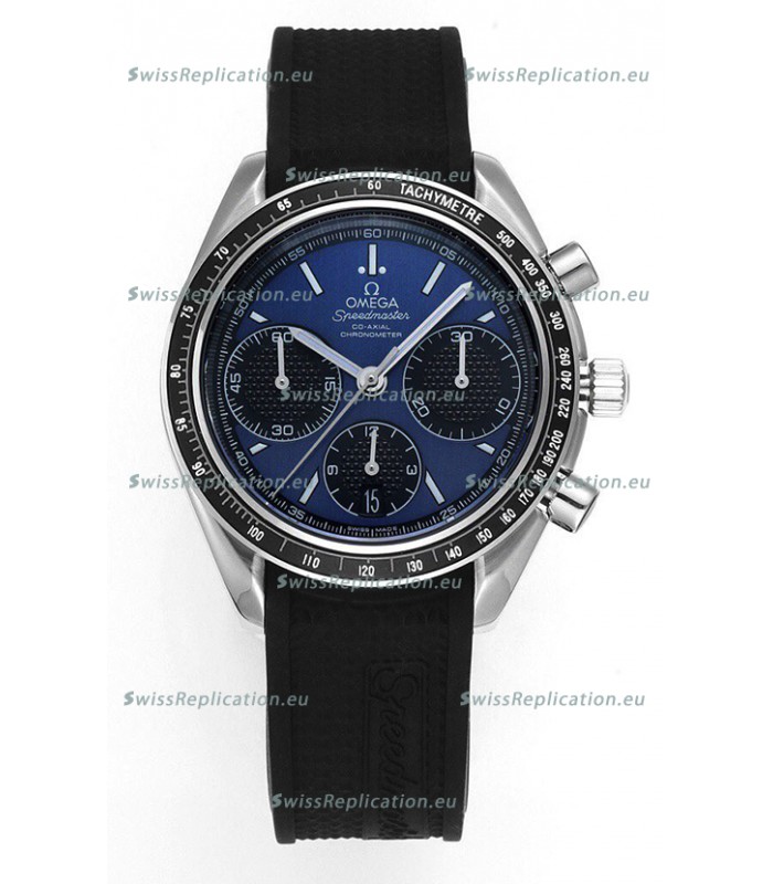Omega Speedmaster Racing 904L Steel Chronograph 1:1 Mirror Replica in Blue Dial