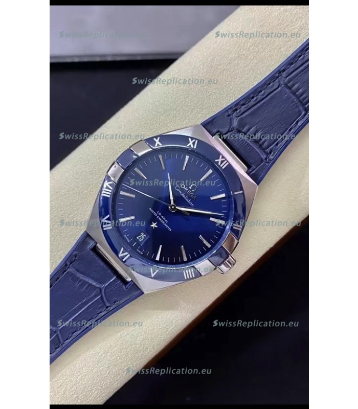 Omega Co-Axial Constellation 41MM 904L Steel Blue Dial 1:1 Mirror Replica Watch