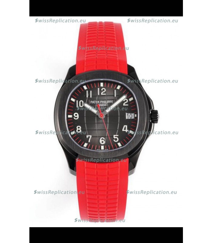 Patek Philippe Aquanaut 5167 Black Venom Edition 1:1 Mirror Replica Watch - Red Strap