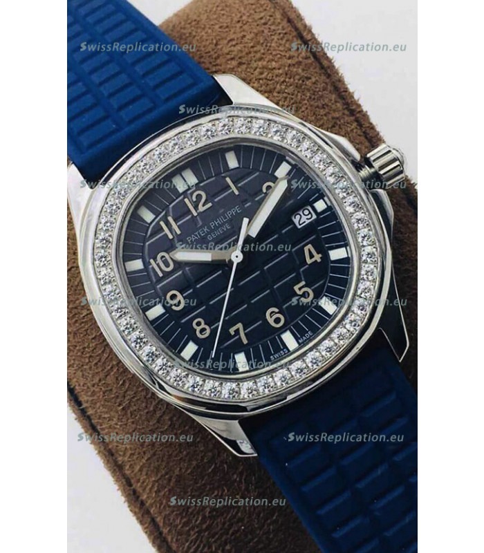Patek Philippe Aquanaut 5067A Swiss Replica Watch in Stainless Steel Diamonds Bezel 35MM